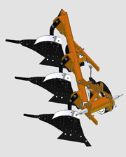 Плуг 3-х корпусный модульный универсальный навесной (с левосторонним и правосторонними корпусами)